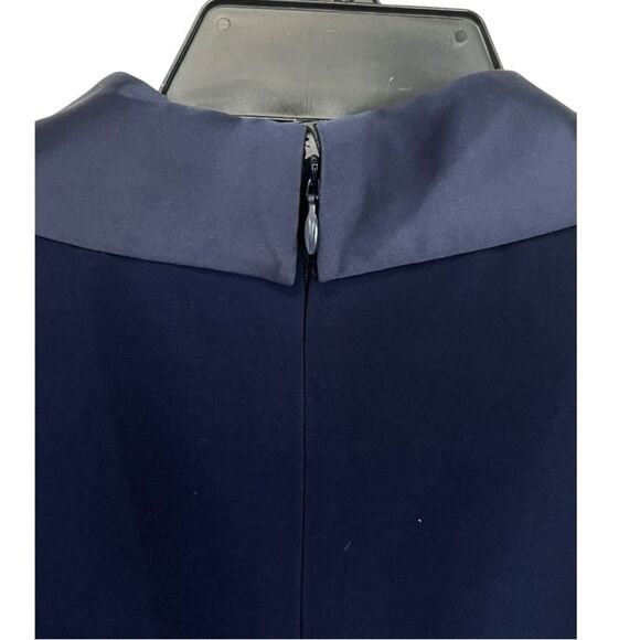 NWT ADRIANNA PAPELL | Matte Jersey Twist Front Tuxedo Long Gown In Midnight 6 - Picture 9 of 14